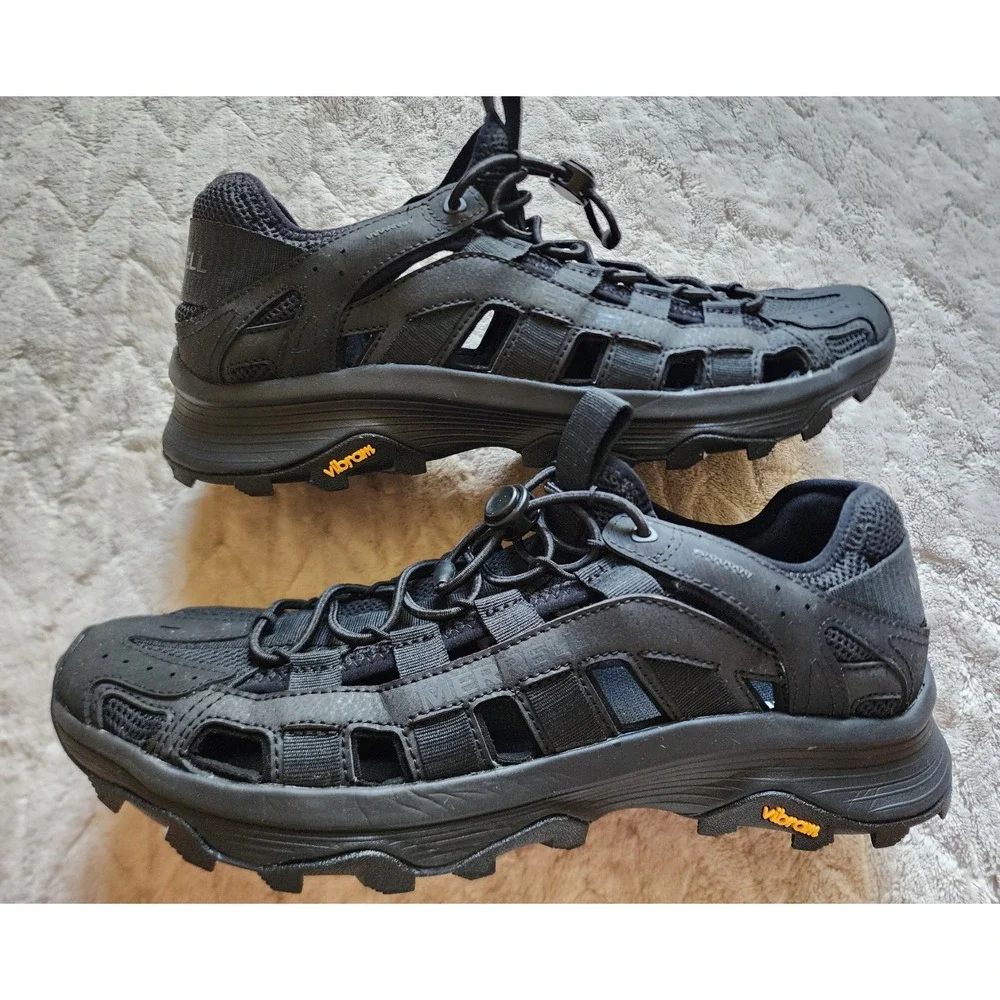 Merrell Speed Fusion Stretch Black Hiking Sandals Mens 11 Vibram J005011